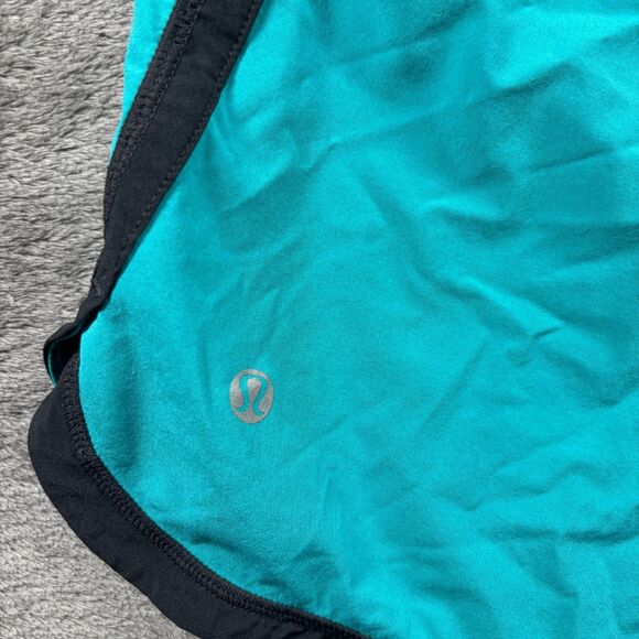 Lululemon Women Shorts Speed Up Groovy Run Running Sea Foam Black Size 10 G306 - Picture 3 of 8